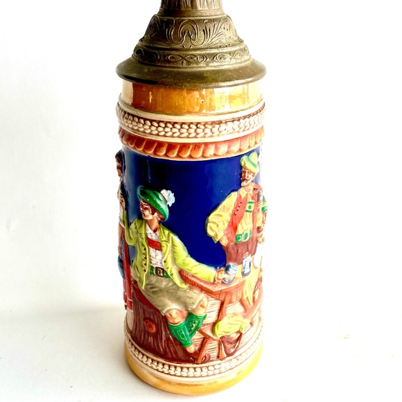 Vintage Gerz W Germany Lidded Beer Stein Collectible - Picture 2 of 8